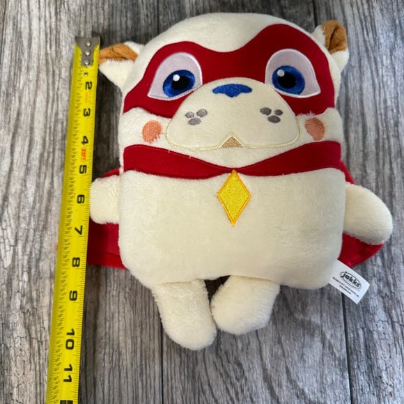 JAKKS Bull Dog Cream with Red Cape Soft Plush Animal Toy 10" x 9" - Picture 5 of 8